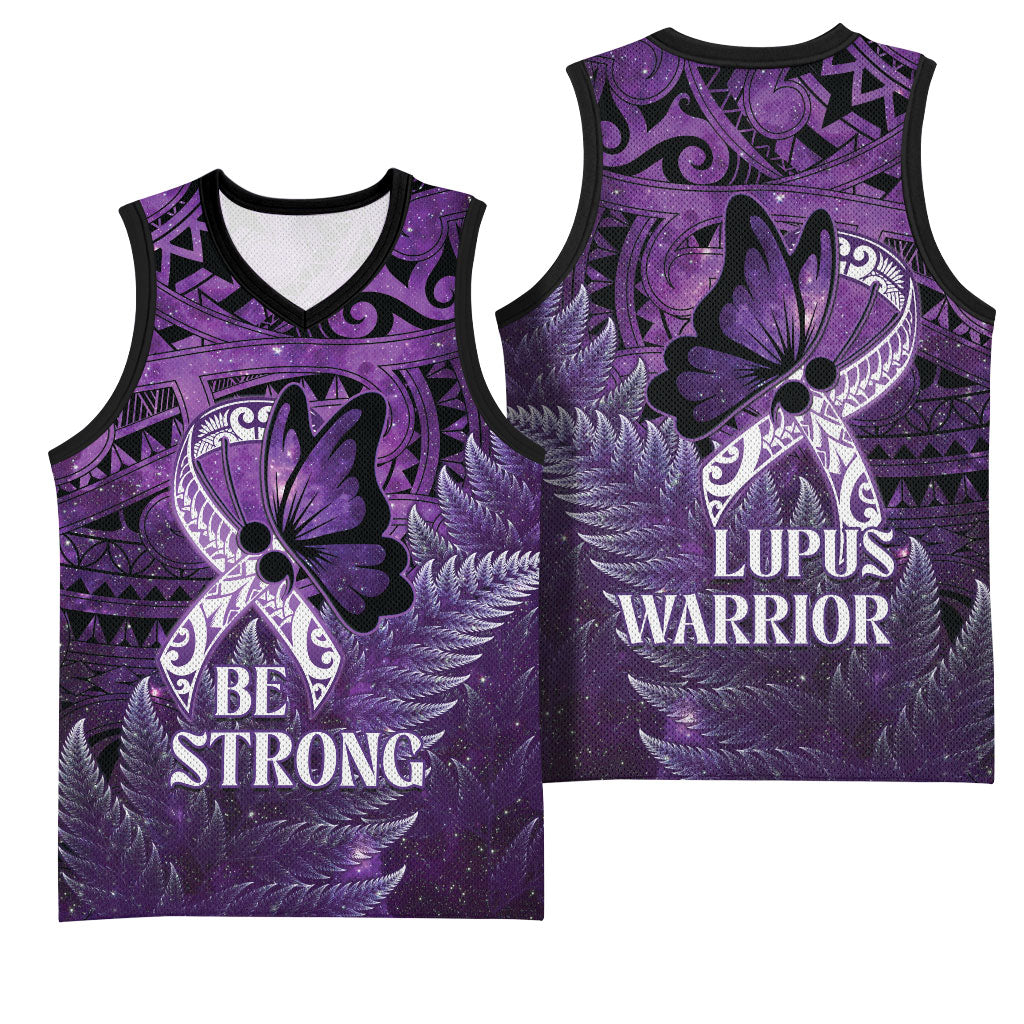 Lupus Support Month New Zealand Basketball Jersey Be Strong Warrior Maori Silver Fern