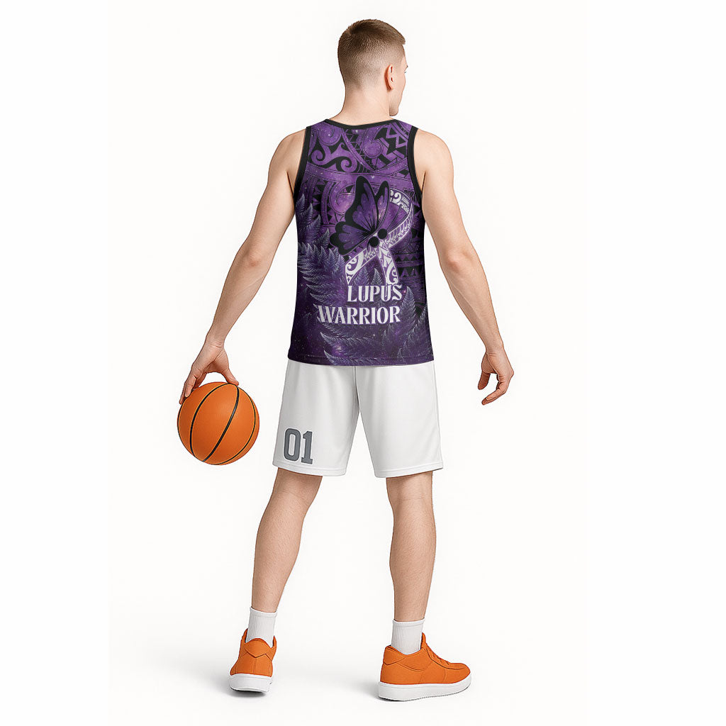 Lupus Support Month New Zealand Basketball Jersey Be Strong Warrior Maori Silver Fern