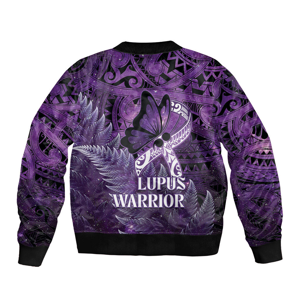 Lupus Support Month New Zealand Bomber Jacket Be Strong Warrior Maori Silver Fern