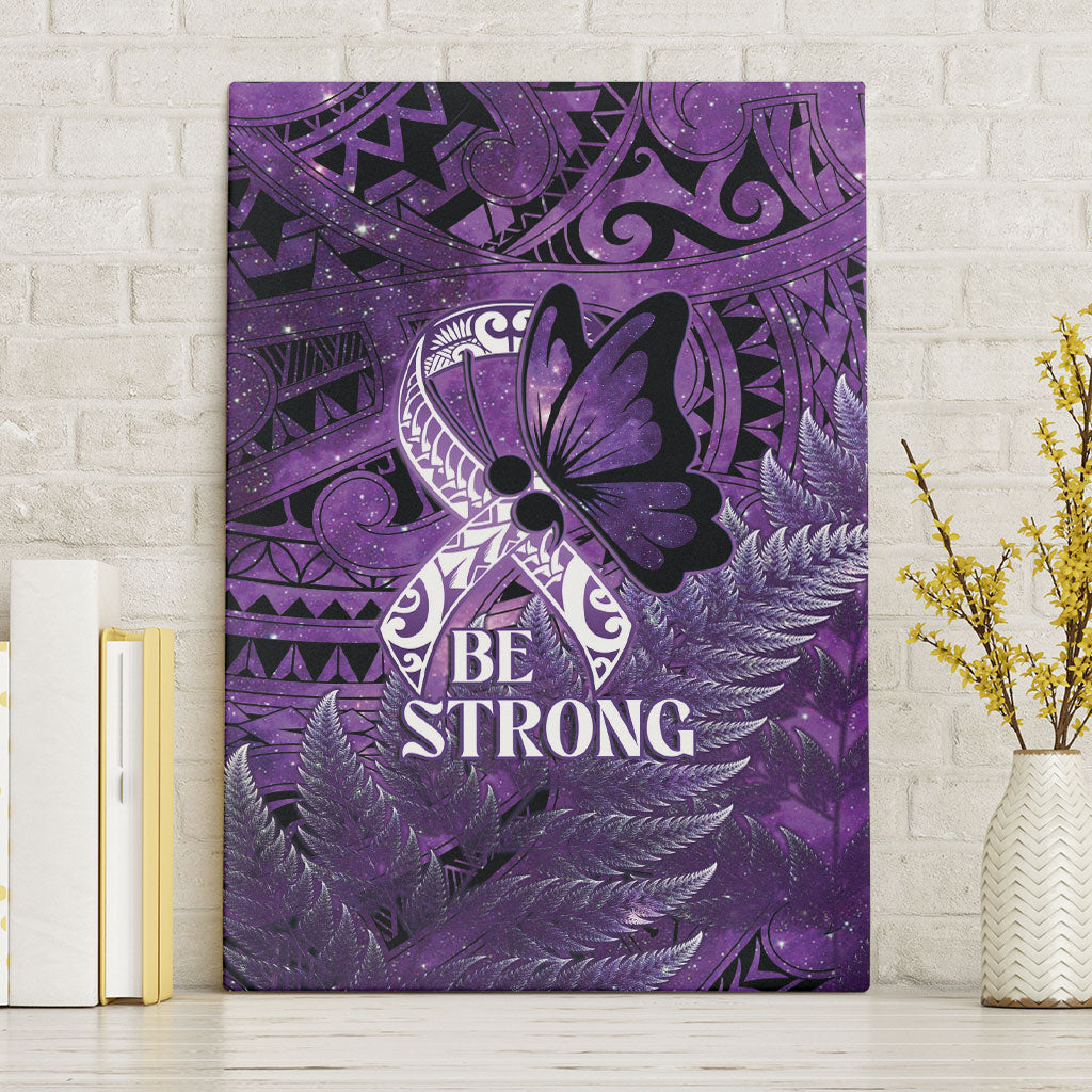 Lupus Support Month New Zealand Canvas Wall Art Be Strong Warrior Maori Silver Fern