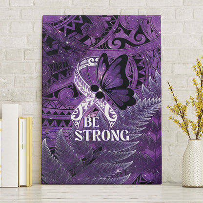 Lupus Support Month New Zealand Canvas Wall Art Be Strong Warrior Maori Silver Fern