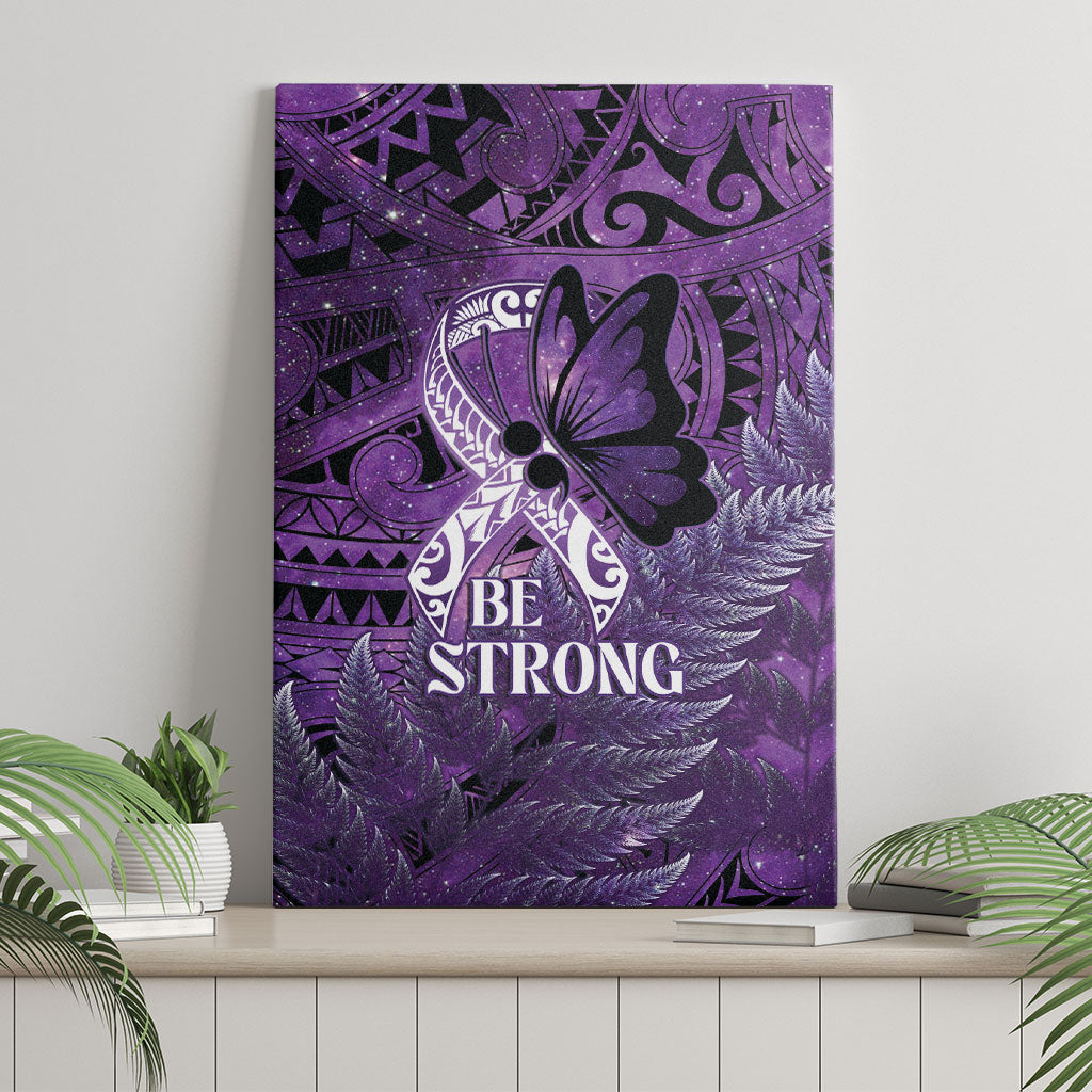 Lupus Support Month New Zealand Canvas Wall Art Be Strong Warrior Maori Silver Fern