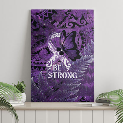 Lupus Support Month New Zealand Canvas Wall Art Be Strong Warrior Maori Silver Fern