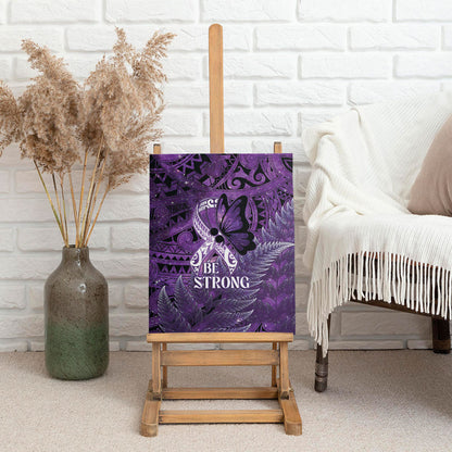 Lupus Support Month New Zealand Canvas Wall Art Be Strong Warrior Maori Silver Fern