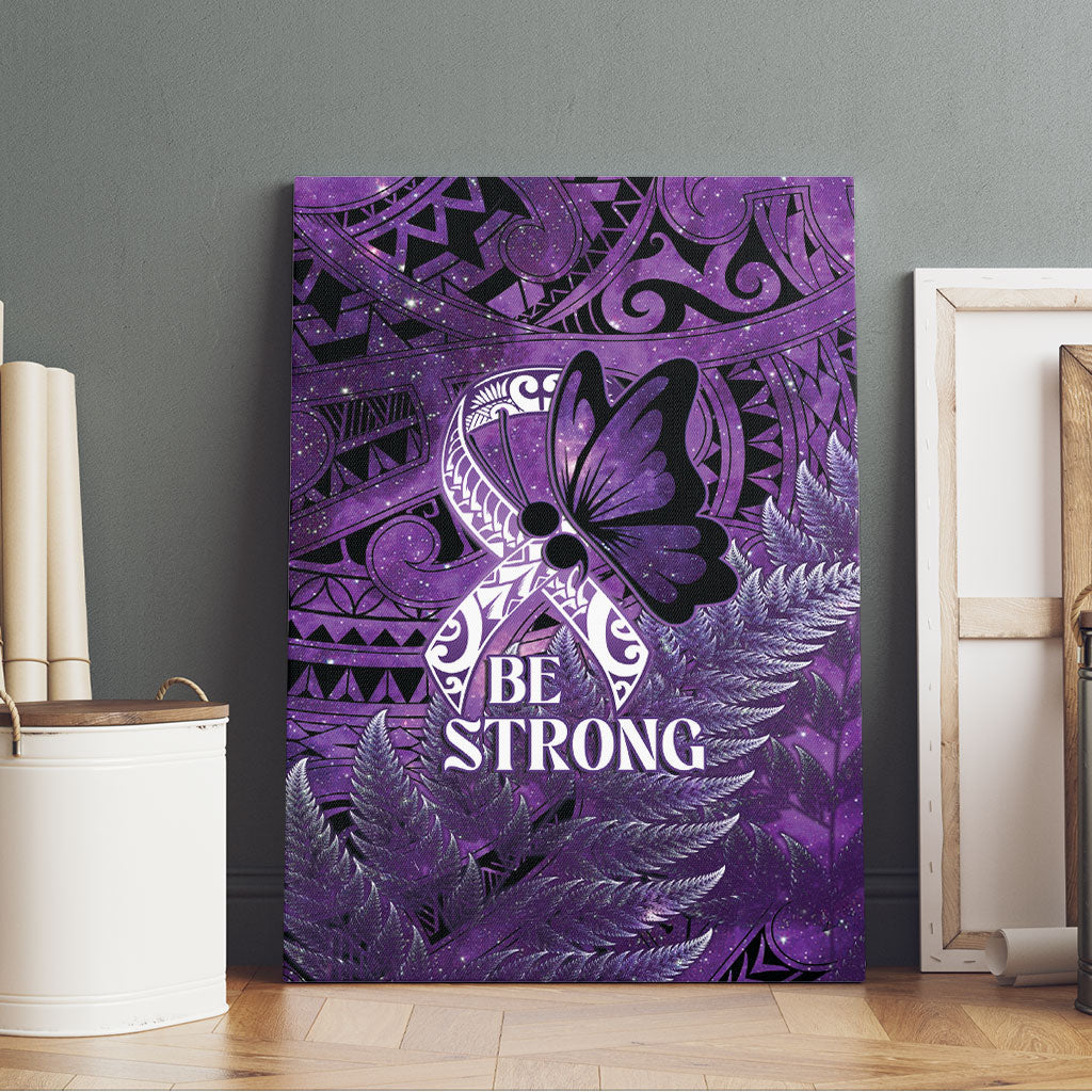 Lupus Support Month New Zealand Canvas Wall Art Be Strong Warrior Maori Silver Fern
