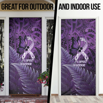 Lupus Support Month New Zealand Door Cover Be Strong Warrior Maori Silver Fern
