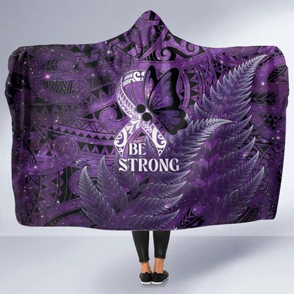 Lupus Support Month New Zealand Hooded Blanket Be Strong Warrior Maori Silver Fern