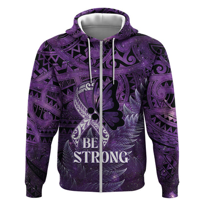 Lupus Support Month New Zealand Hoodie Be Strong Warrior Maori Silver Fern