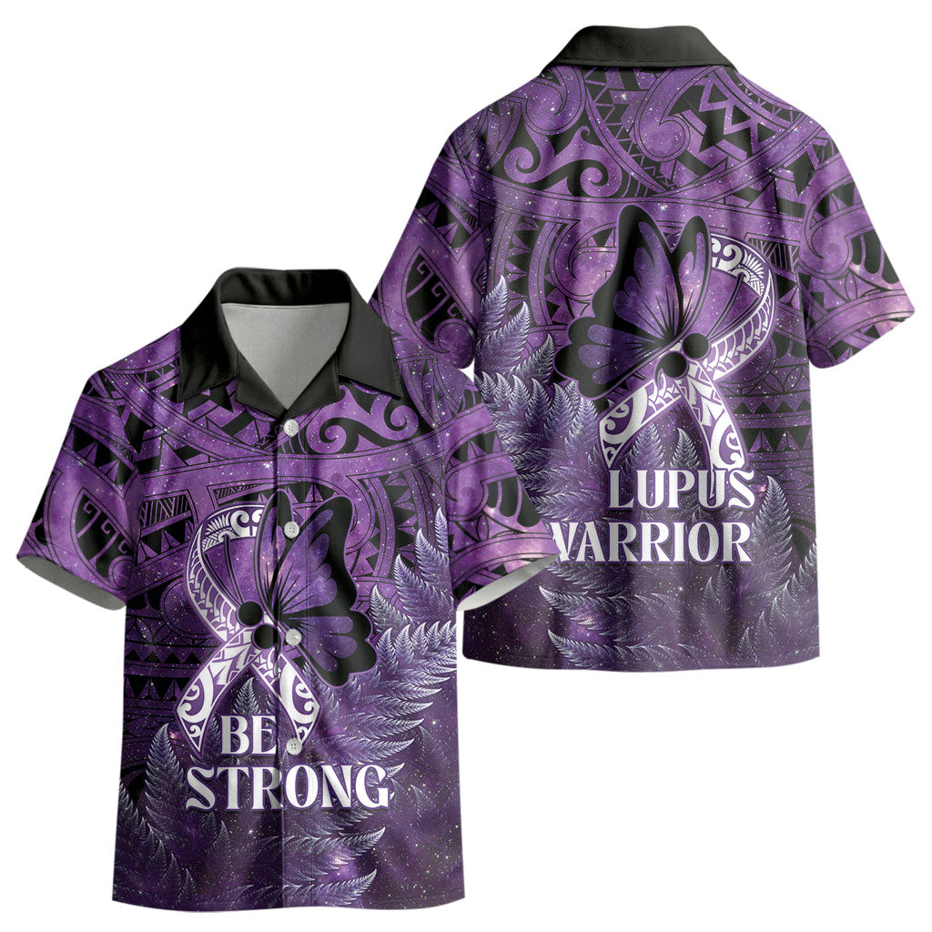 Lupus Support Month New Zealand Kid Hawaiian Shirt Be Strong Warrior Maori Silver Fern
