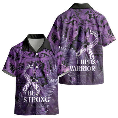 Lupus Support Month New Zealand Kid Hawaiian Shirt Be Strong Warrior Maori Silver Fern