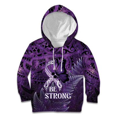 Lupus Support Month New Zealand Kid Hoodie Be Strong Warrior Maori Silver Fern