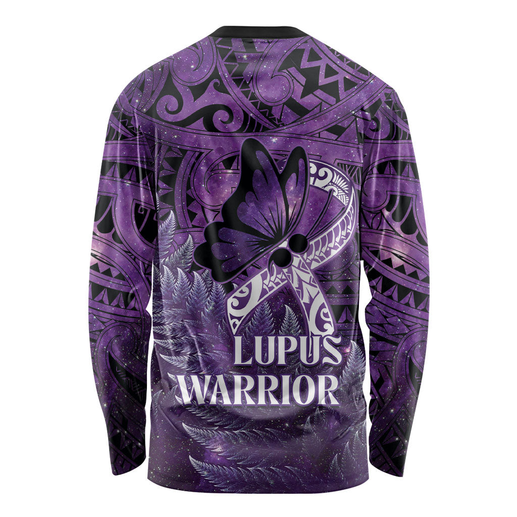 Lupus Support Month New Zealand Long Sleeve Shirt Be Strong Warrior Maori Silver Fern