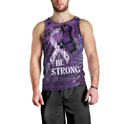 Lupus Support Month New Zealand Men Tank Top Be Strong Warrior Maori Silver Fern