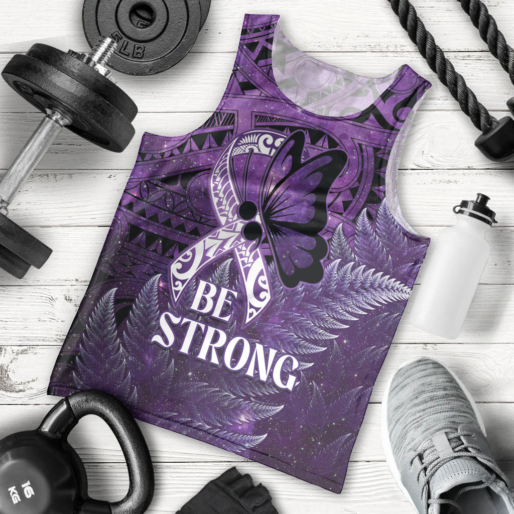 Lupus Support Month New Zealand Men Tank Top Be Strong Warrior Maori Silver Fern