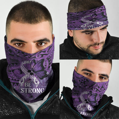 Lupus Support Month New Zealand Neck Gaiter Be Strong Warrior Maori Silver Fern