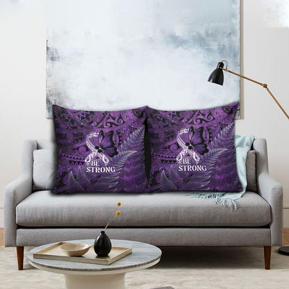 Lupus Support Month New Zealand Pillow Cover Be Strong Warrior Maori Silver Fern