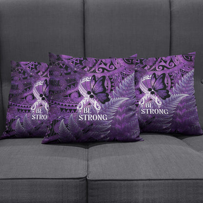 Lupus Support Month New Zealand Pillow Cover Be Strong Warrior Maori Silver Fern