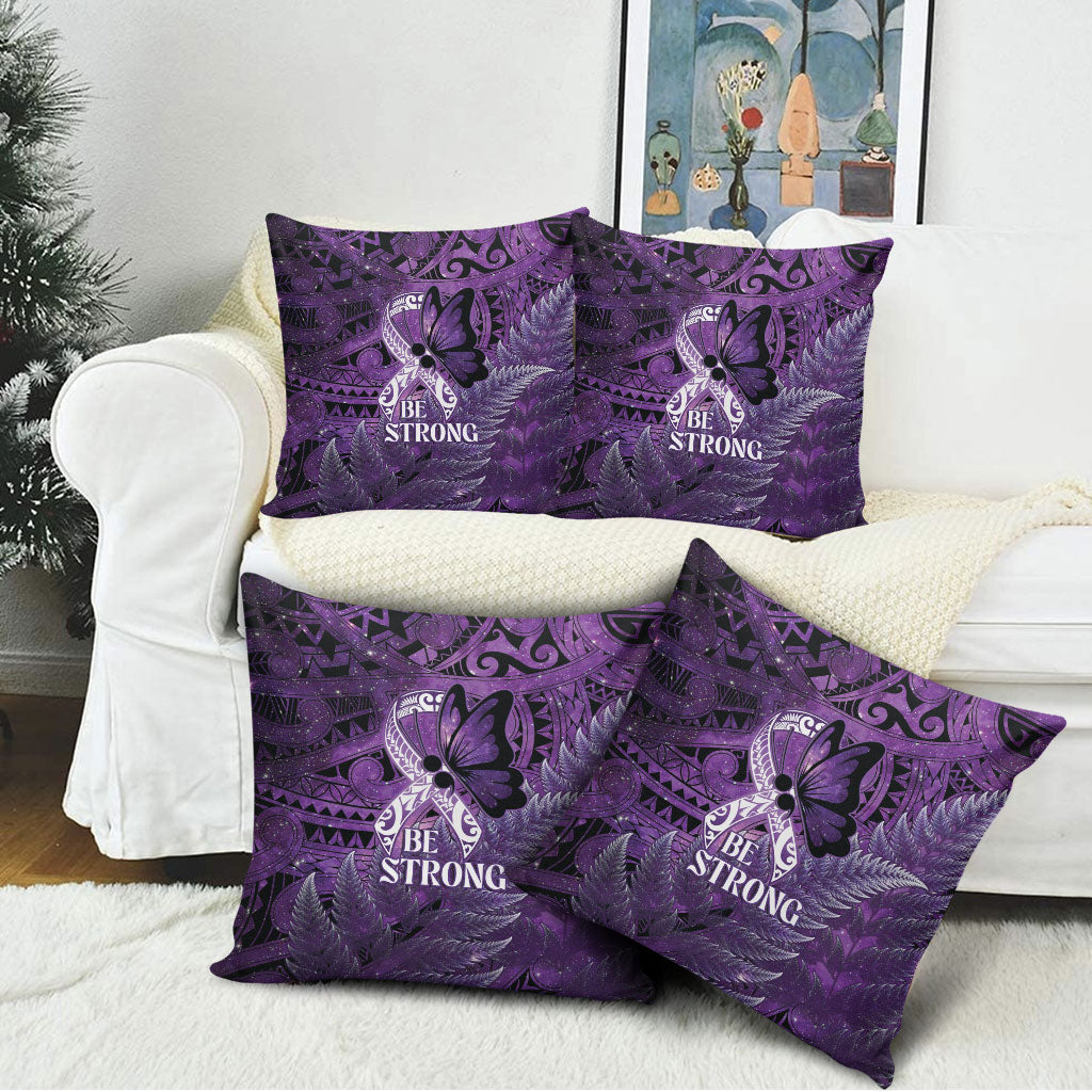 Lupus Support Month New Zealand Pillow Cover Be Strong Warrior Maori Silver Fern
