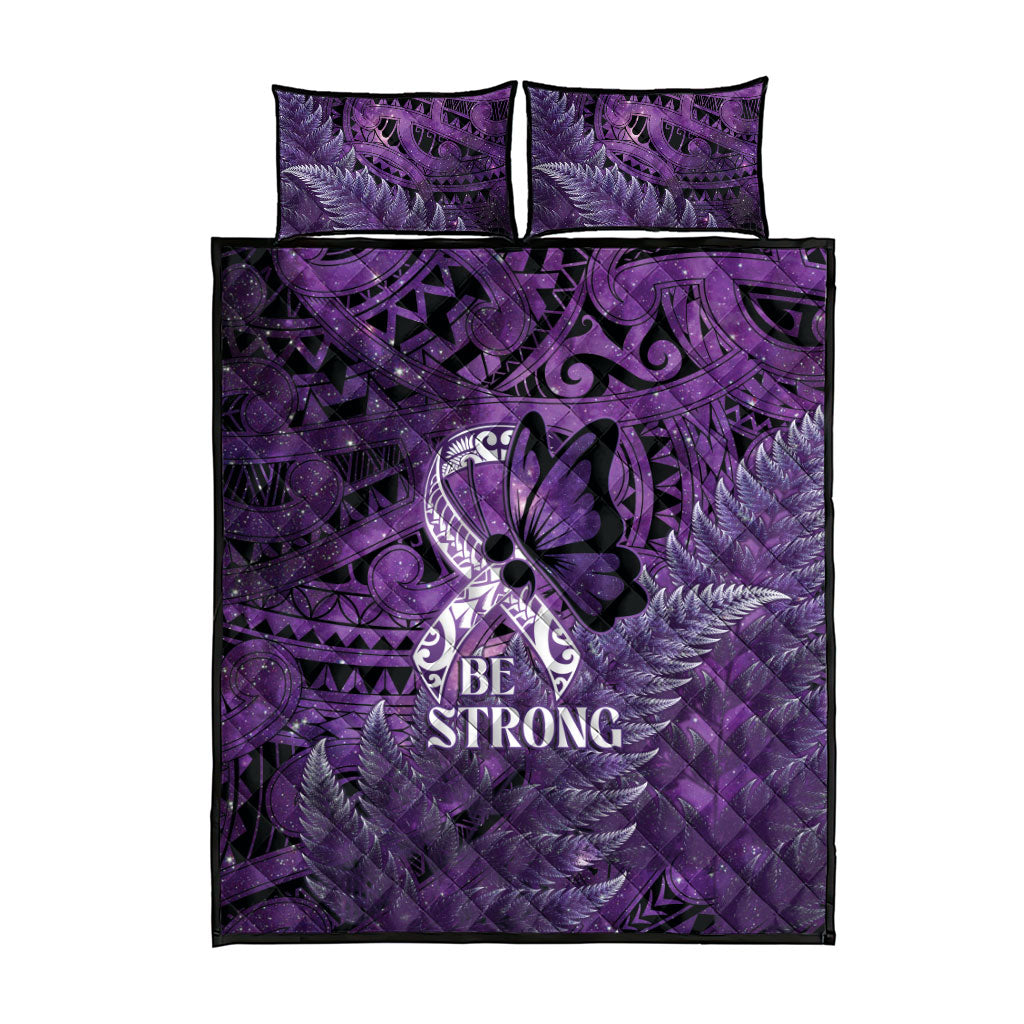 Lupus Support Month New Zealand Quilt Bed Set Be Strong Warrior Maori Silver Fern