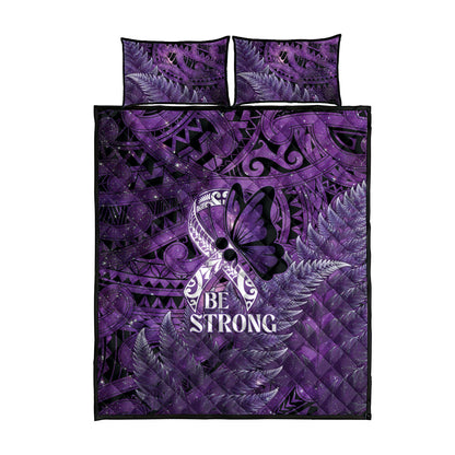 Lupus Support Month New Zealand Quilt Bed Set Be Strong Warrior Maori Silver Fern