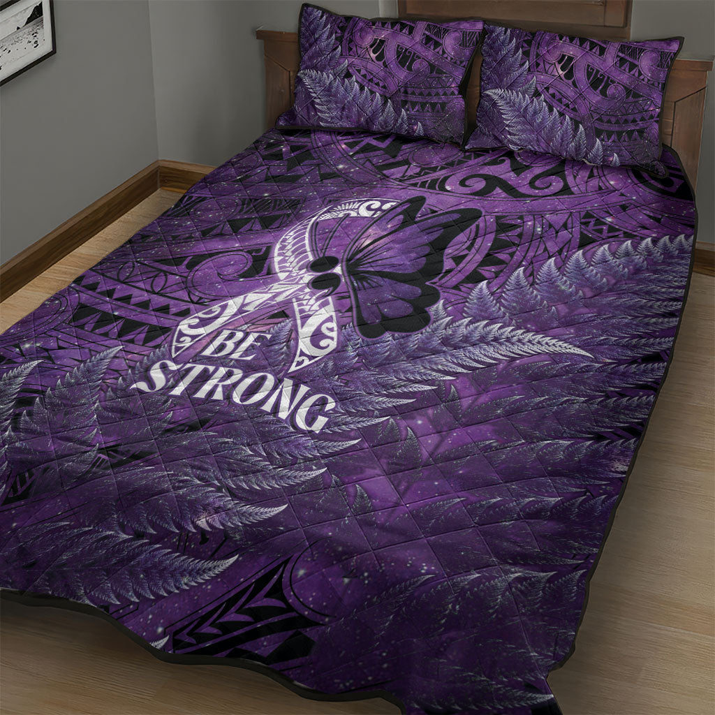 Lupus Support Month New Zealand Quilt Bed Set Be Strong Warrior Maori Silver Fern