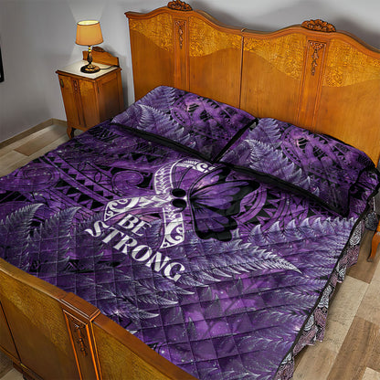 Lupus Support Month New Zealand Quilt Bed Set Be Strong Warrior Maori Silver Fern