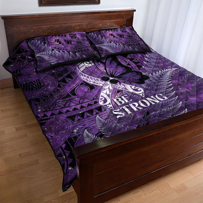 Lupus Support Month New Zealand Quilt Bed Set Be Strong Warrior Maori Silver Fern