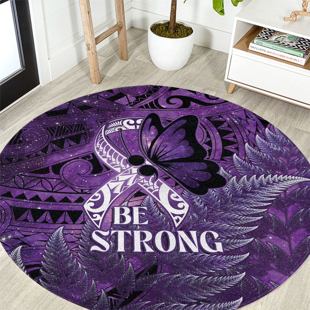 Lupus Support Month New Zealand Round Carpet Be Strong Warrior Maori Silver Fern