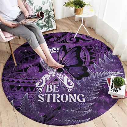 Lupus Support Month New Zealand Round Carpet Be Strong Warrior Maori Silver Fern