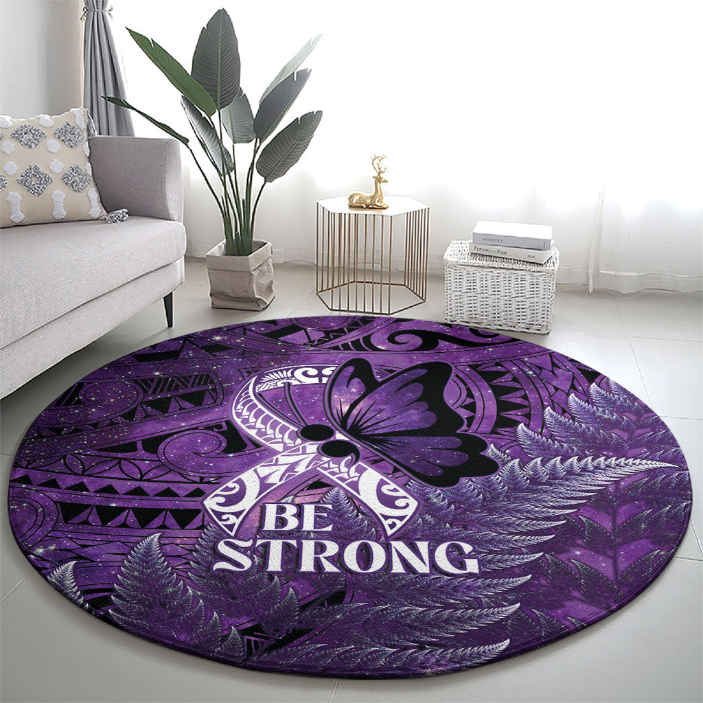 Lupus Support Month New Zealand Round Carpet Be Strong Warrior Maori Silver Fern