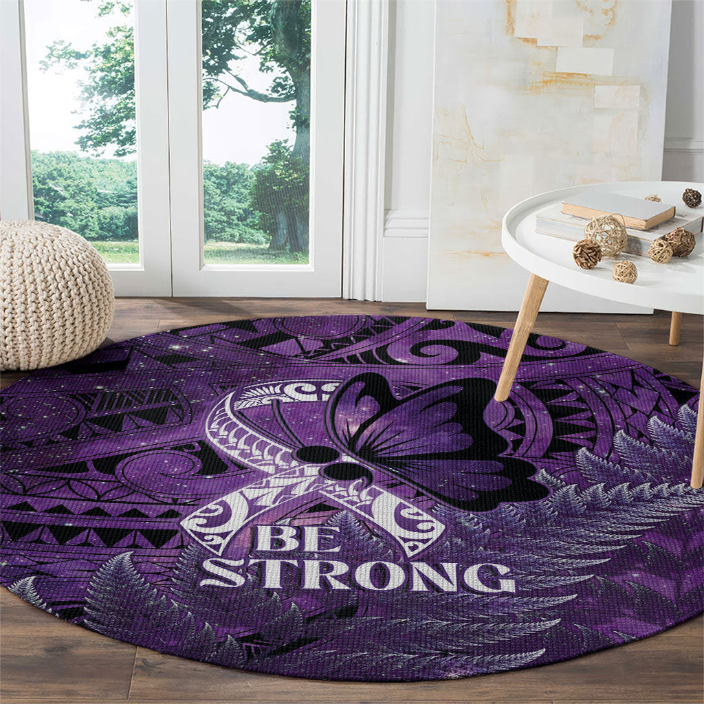Lupus Support Month New Zealand Round Carpet Be Strong Warrior Maori Silver Fern