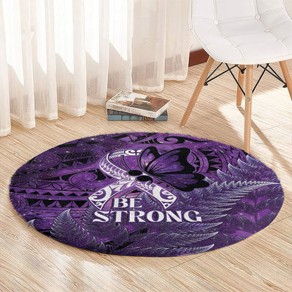 Lupus Support Month New Zealand Round Carpet Be Strong Warrior Maori Silver Fern