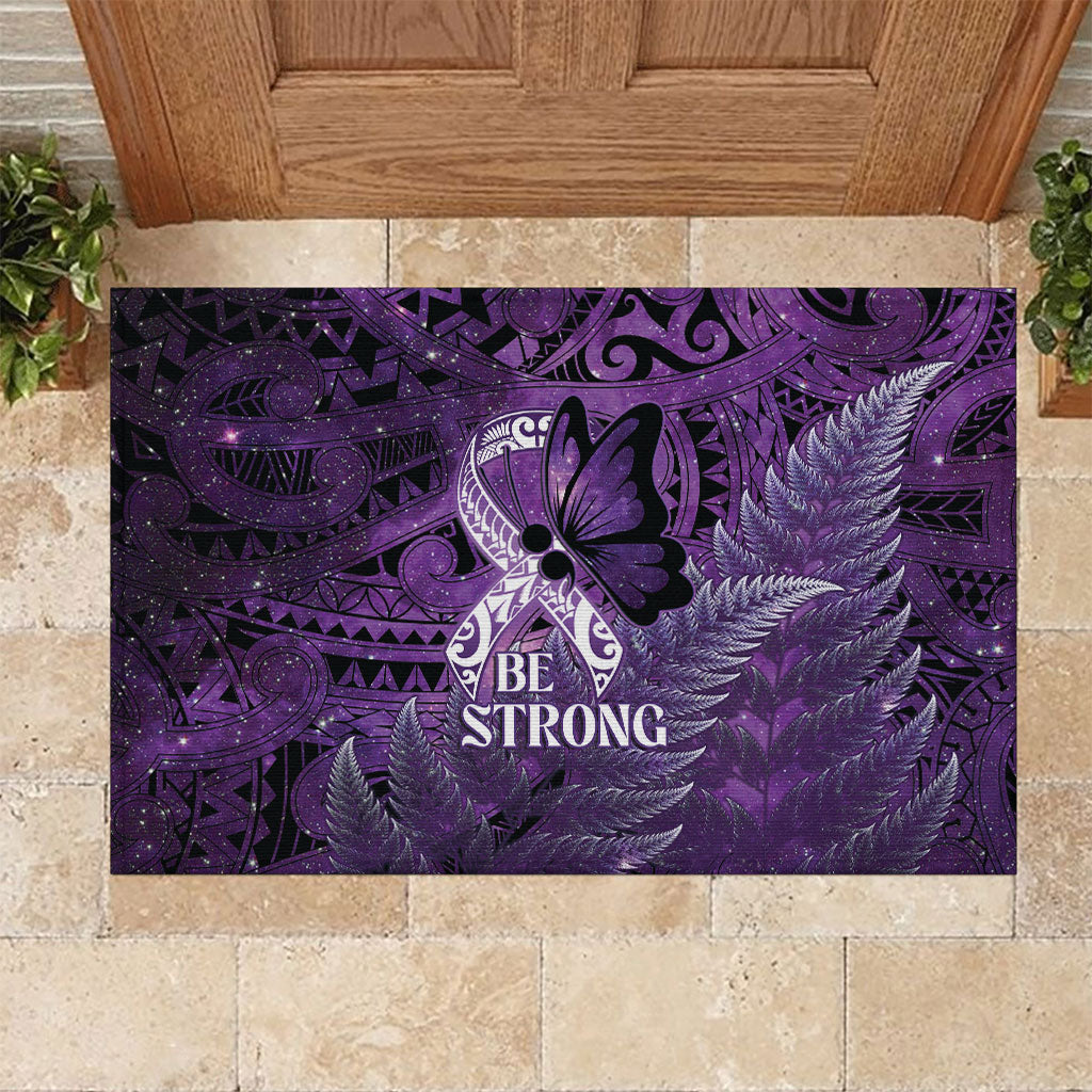 Lupus Support Month New Zealand Rubber Doormat Be Strong Warrior Maori Silver Fern