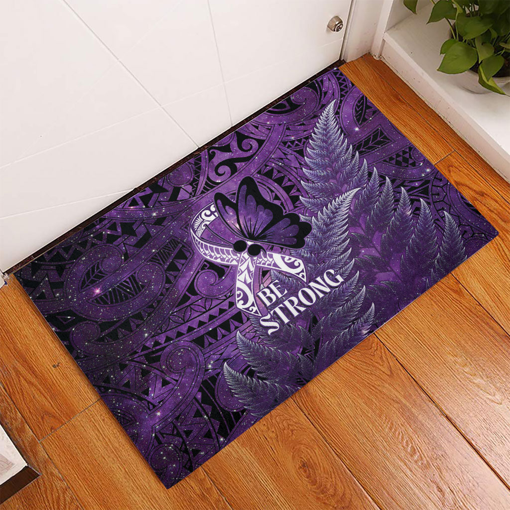 Lupus Support Month New Zealand Rubber Doormat Be Strong Warrior Maori Silver Fern