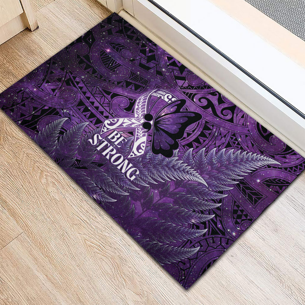 Lupus Support Month New Zealand Rubber Doormat Be Strong Warrior Maori Silver Fern