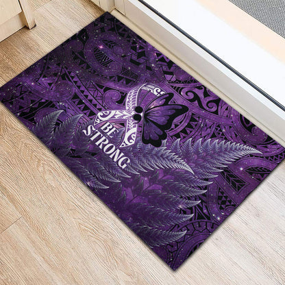 Lupus Support Month New Zealand Rubber Doormat Be Strong Warrior Maori Silver Fern