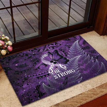 Lupus Support Month New Zealand Rubber Doormat Be Strong Warrior Maori Silver Fern
