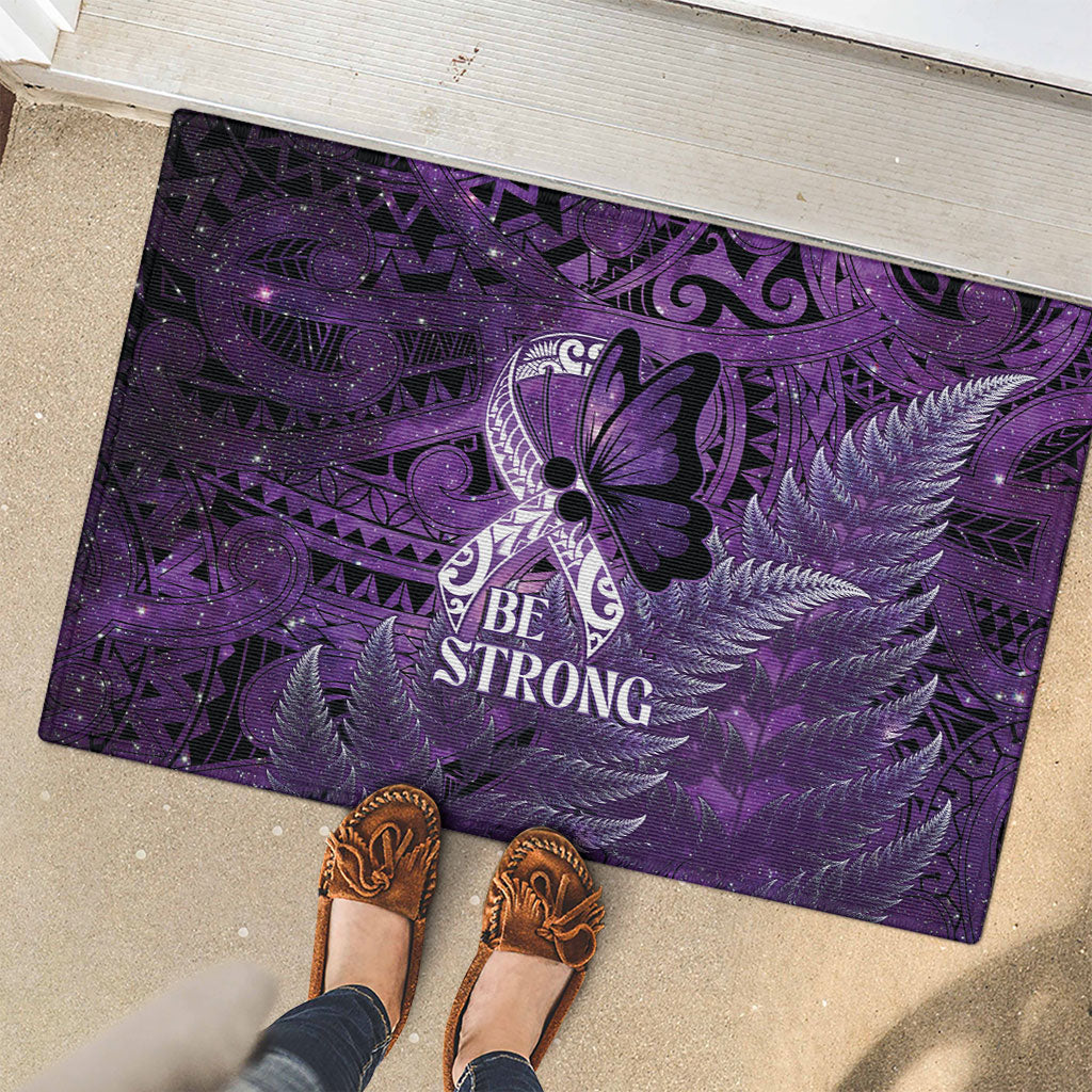 Lupus Support Month New Zealand Rubber Doormat Be Strong Warrior Maori Silver Fern