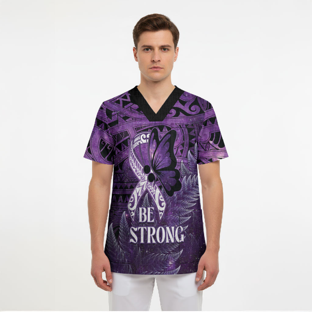 Lupus Support Month New Zealand Scrub Top Be Strong Warrior Maori Silver Fern