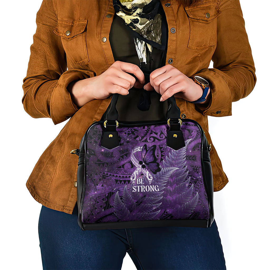 Lupus Support Month New Zealand Shoulder Handbag Be Strong Warrior Maori Silver Fern