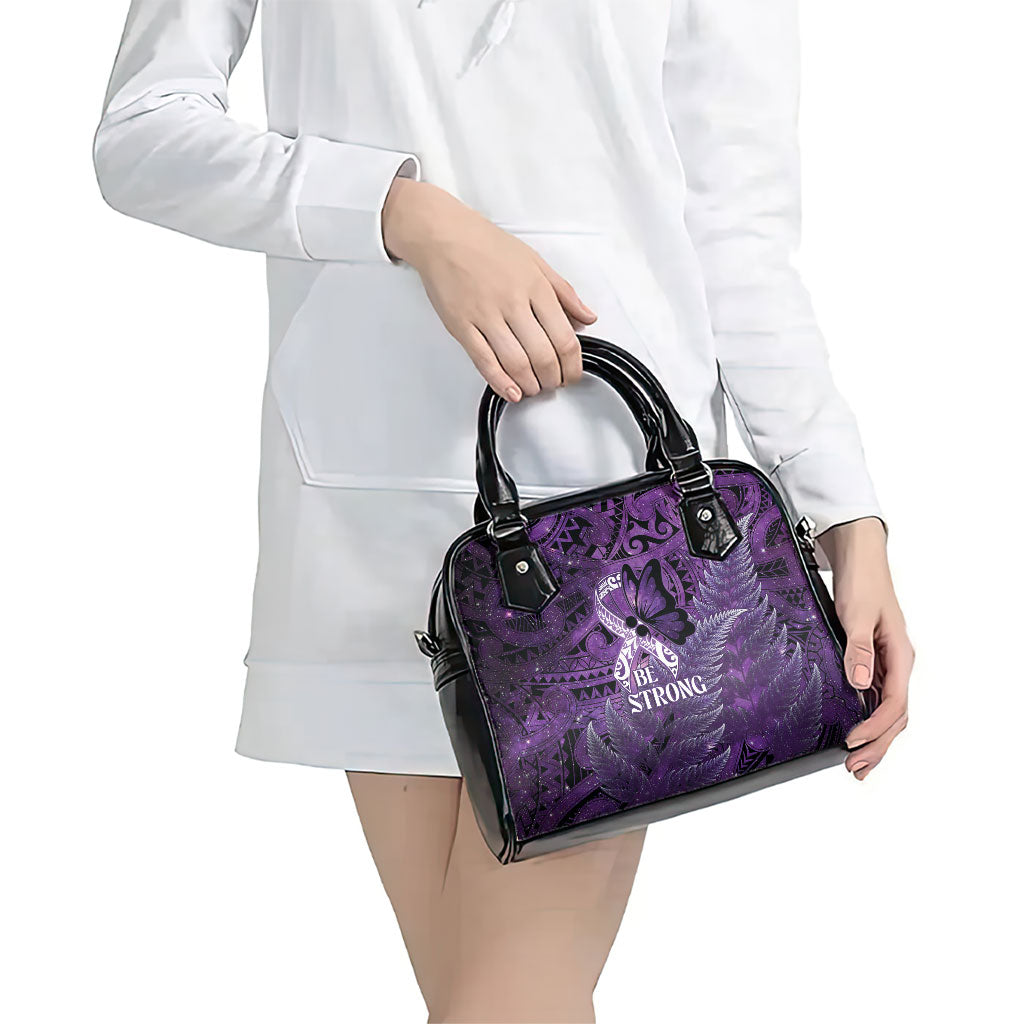 Lupus Support Month New Zealand Shoulder Handbag Be Strong Warrior Maori Silver Fern