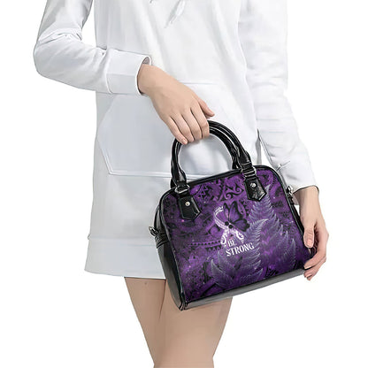 Lupus Support Month New Zealand Shoulder Handbag Be Strong Warrior Maori Silver Fern