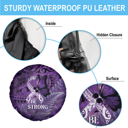 Lupus Support Month New Zealand Spare Tire Cover Be Strong Warrior Maori Silver Fern