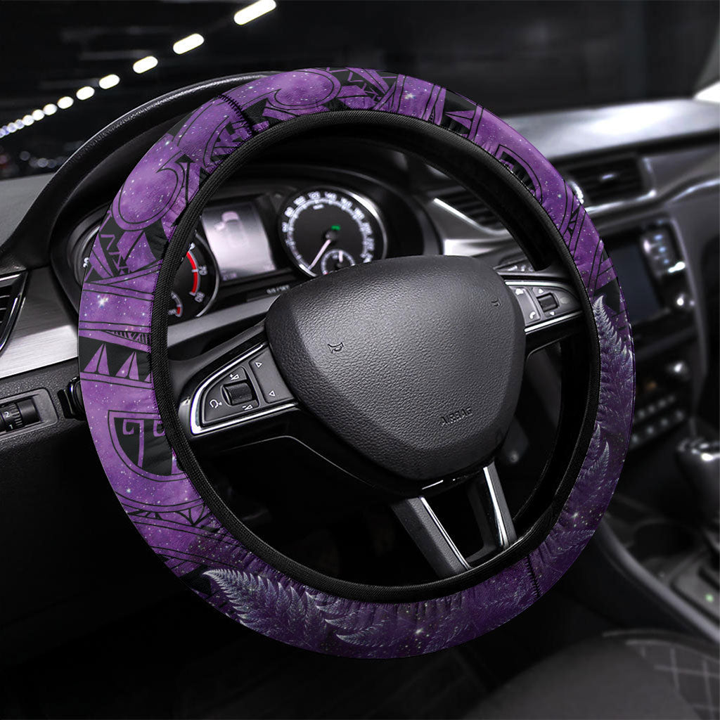 Lupus Support Month New Zealand Steering Wheel Cover Be Strong Warrior Maori Silver Fern