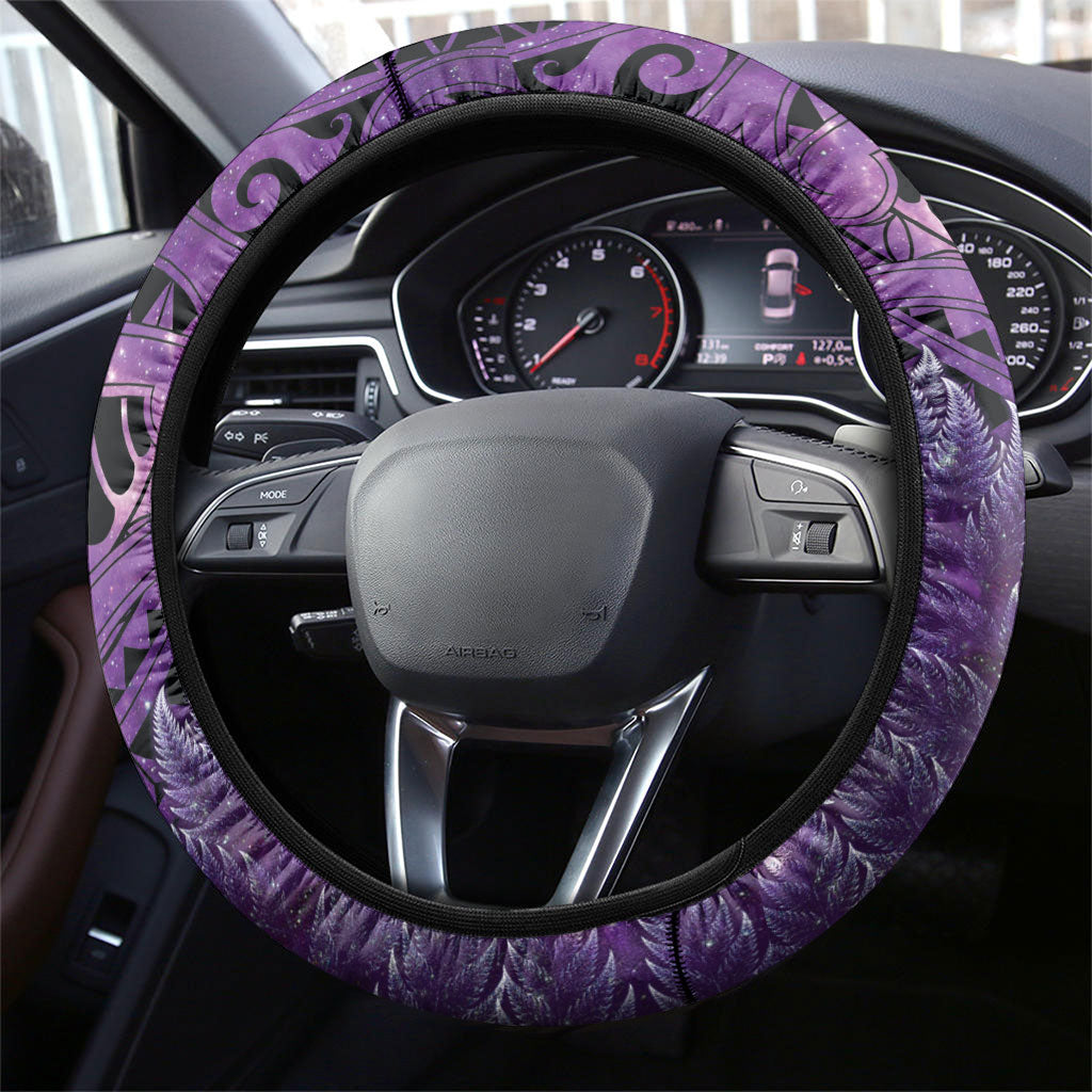 Lupus Support Month New Zealand Steering Wheel Cover Be Strong Warrior Maori Silver Fern