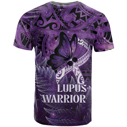 Lupus Support Month New Zealand T Shirt Be Strong Warrior Maori Silver Fern