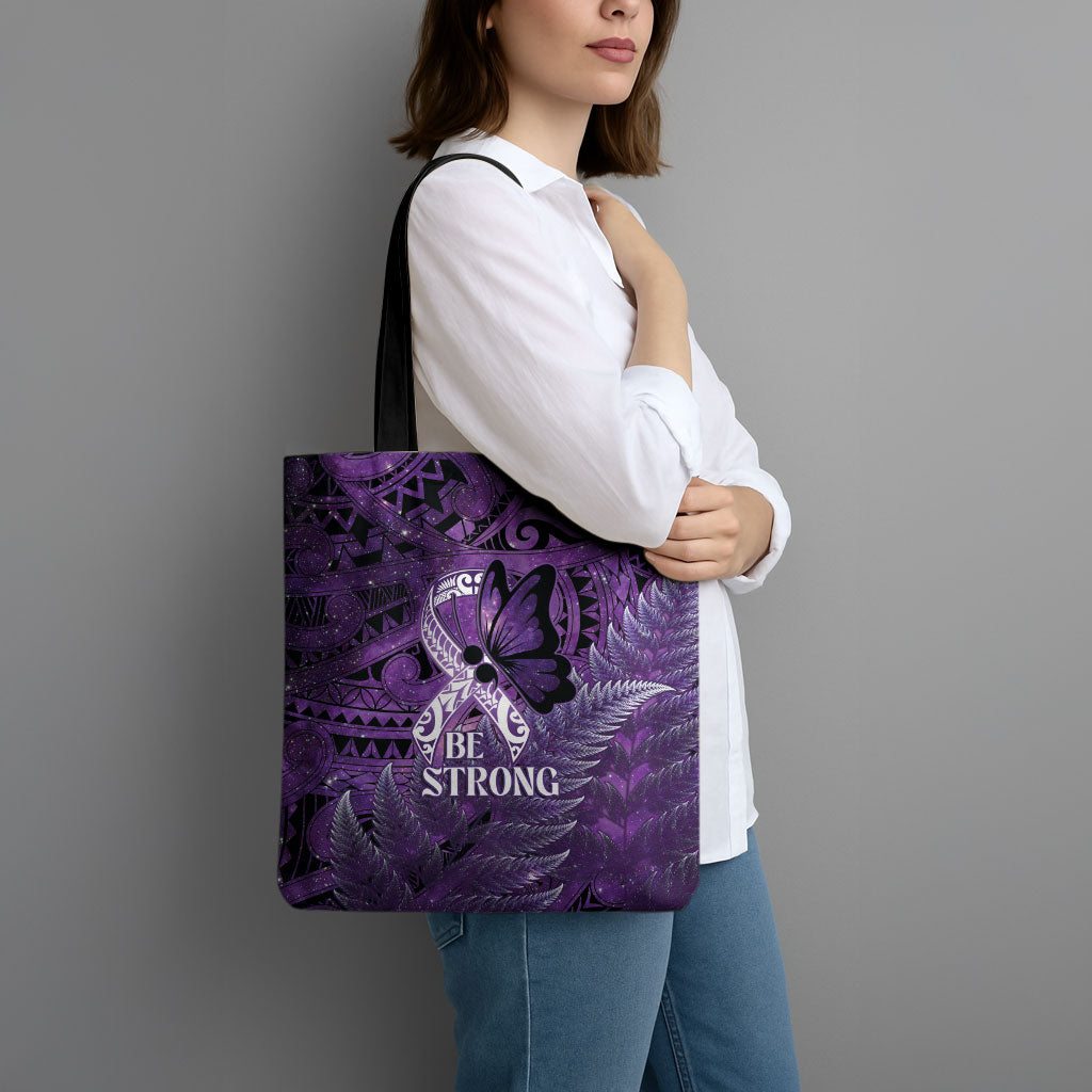 Lupus Support Month New Zealand Tote Bag Be Strong Warrior Maori Silver Fern