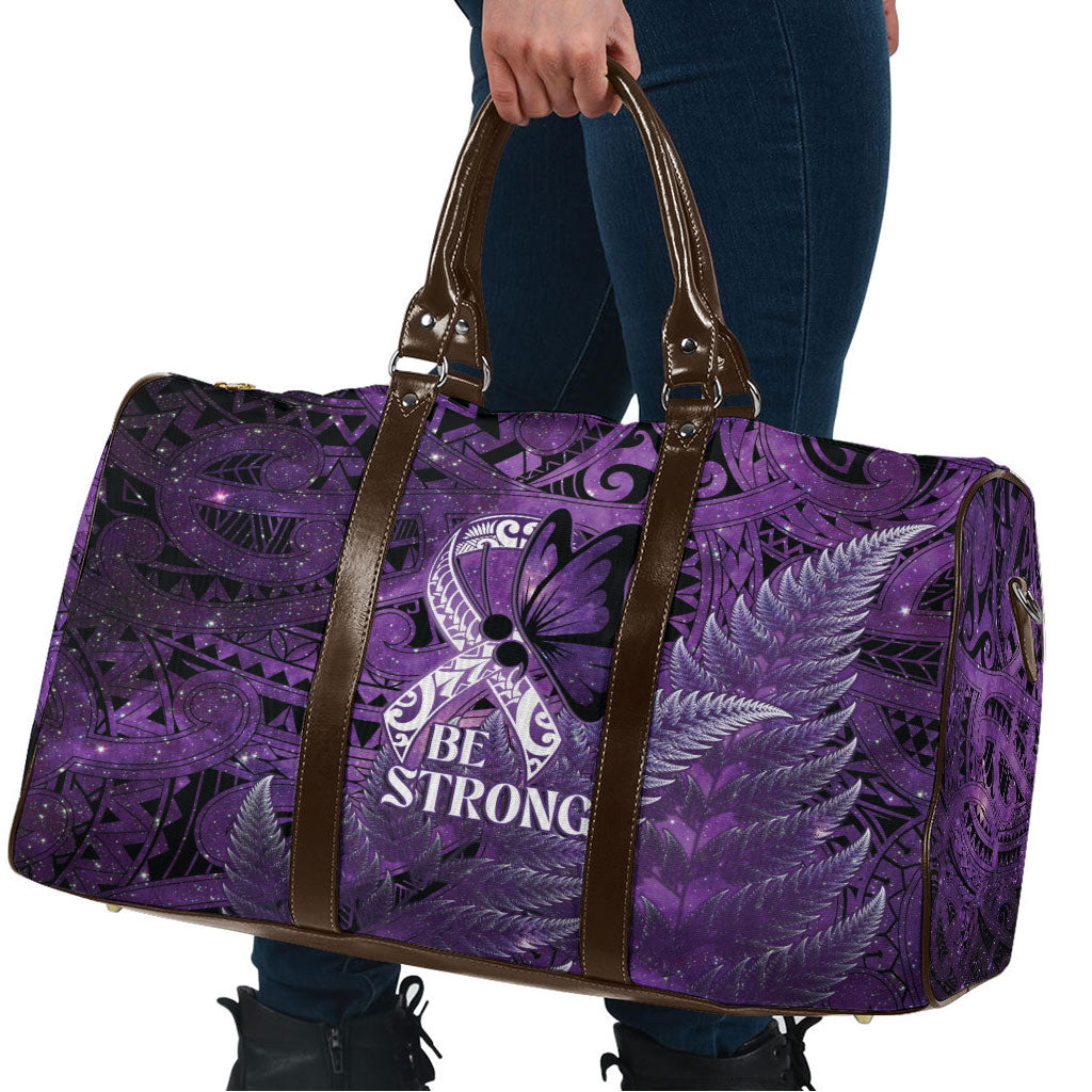 Lupus Support Month New Zealand Travel Bag Be Strong Warrior Maori Silver Fern