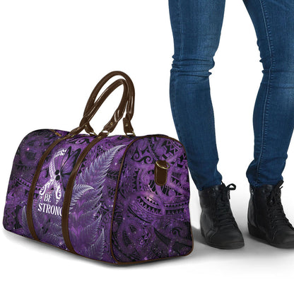 Lupus Support Month New Zealand Travel Bag Be Strong Warrior Maori Silver Fern