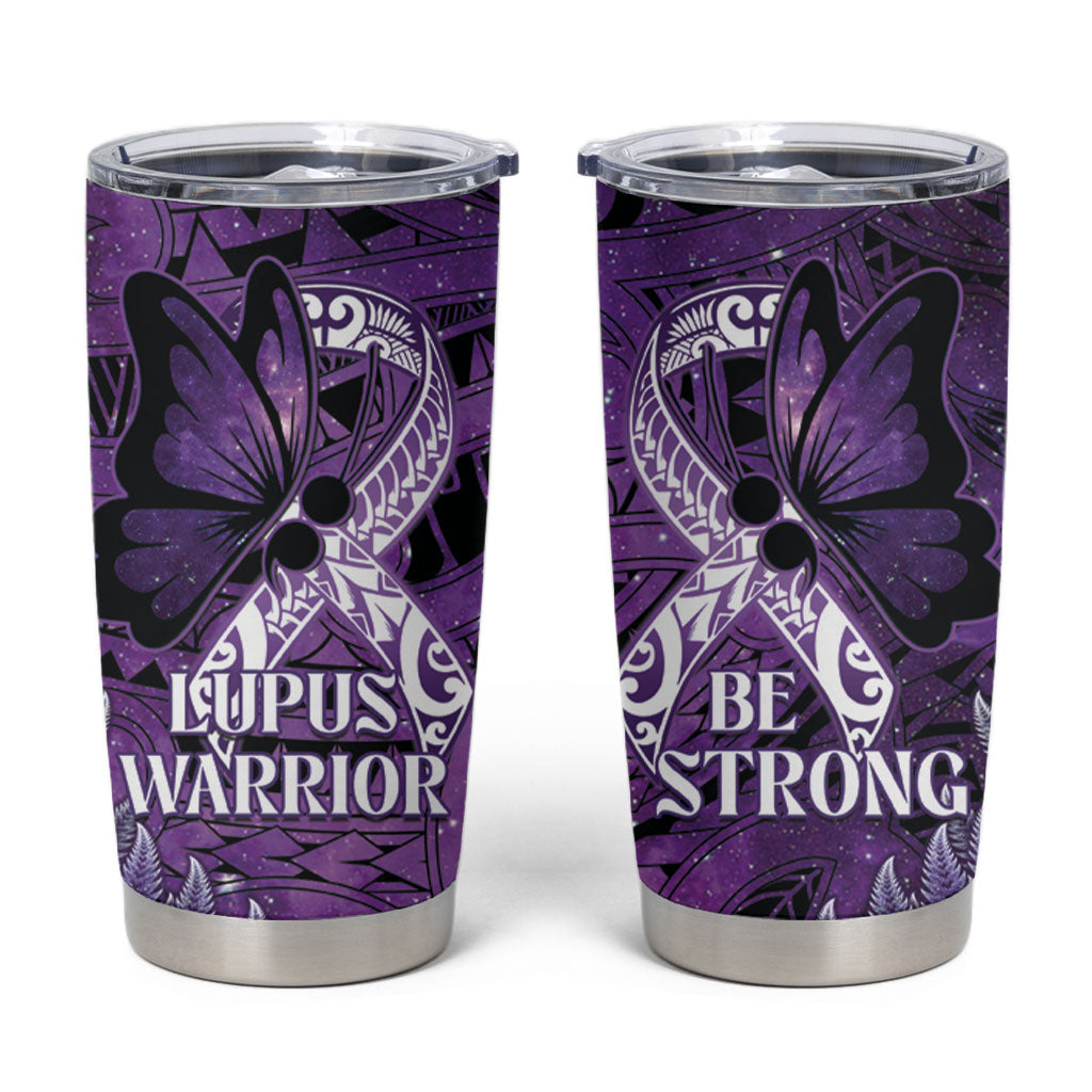 Lupus Support Month New Zealand Tumbler Cup Be Strong Warrior Maori Silver Fern